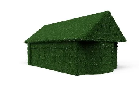 House in lawn optics Stock Illustration