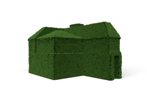 House in lawn optics Stock Illustration