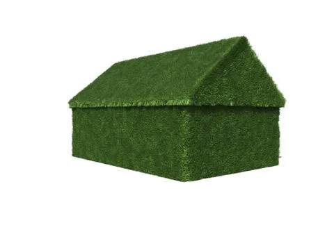 House in lawn optics Stock Illustration