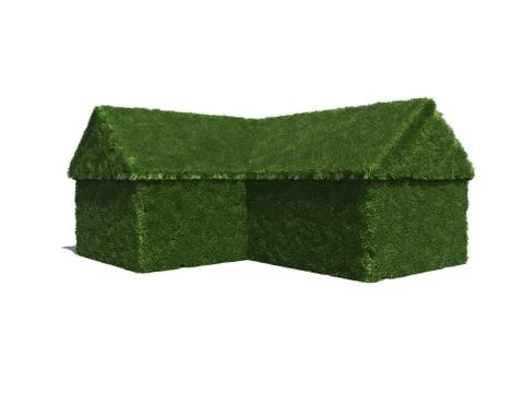 House in lawn optics Stock Illustration