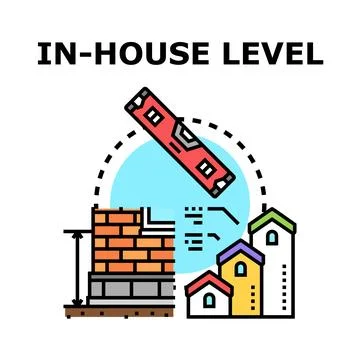 In house level checking housing development progress Stock Illustration