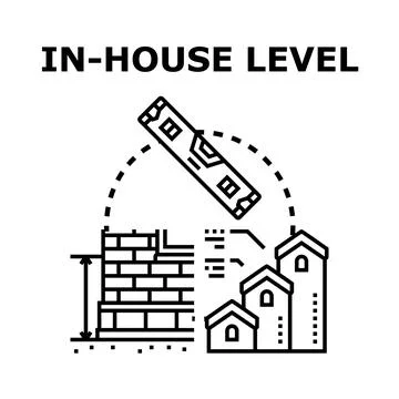 In house level checking housing development progress Stock Illustration