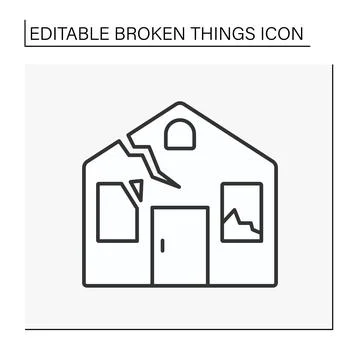 House line icon Ilustración de archivo