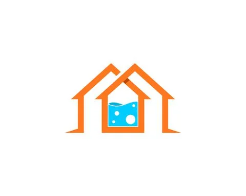 House line with laboratory liquid inside Illustrazione stock