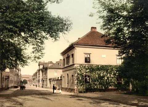 The House of Liszt in Weimar Thuringia Germany Historic digitally restored Stock Illustration