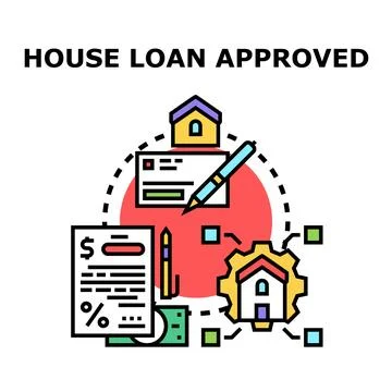 House loan approval process financing real estate Stockillustratie