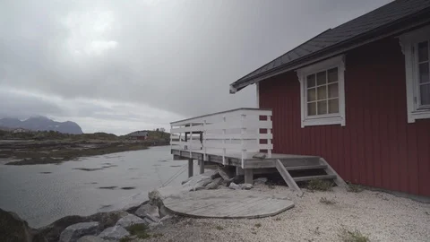 House located besides the river Video stock 85832342