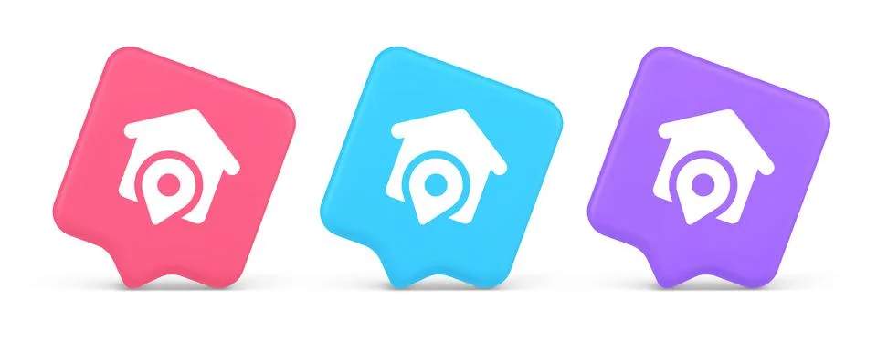 House location GPS route button distance navigation map pin pointer address.. Stock Illustration