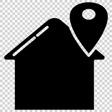 House with location map pin Stock Illustration