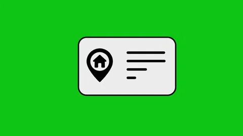 House location pin and document checklist animation on green screen backgroun Stock-Footage 346496923