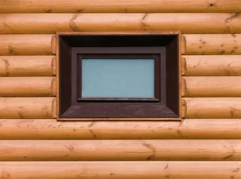 House log wall Stock Photos