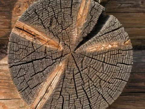 House log wall Stock Photos