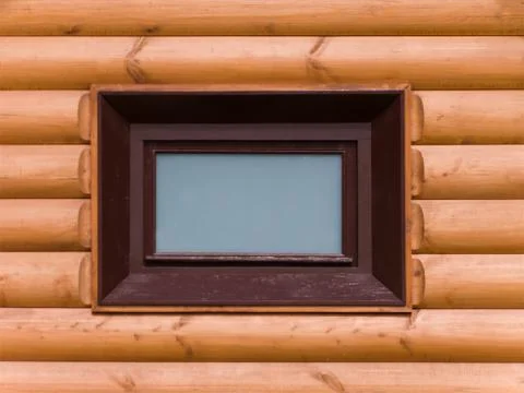 House log wall Stock Photos