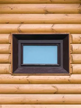 House log wall Stock Photos