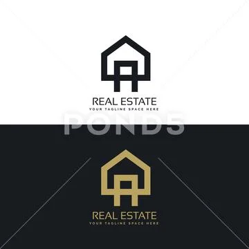 House logo design in clean minimal style Stock Illustration