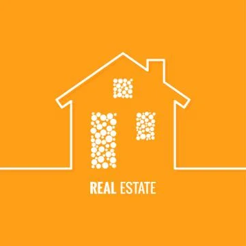 House logo line design vector background Stock Illustration