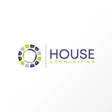 House logo vector. Group image. Circular abstract concept. Stock Illustration