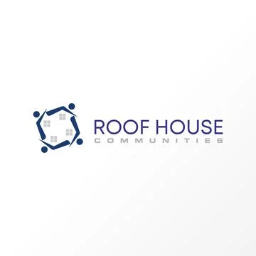 House logo vector. Group or community image. Square  abstract concept. Stock Illustration