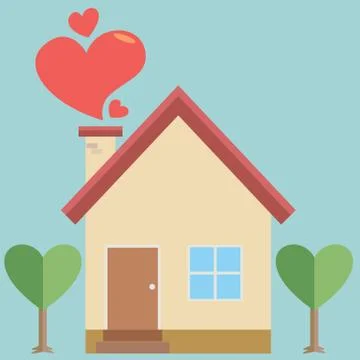 House of love Stock Illustration