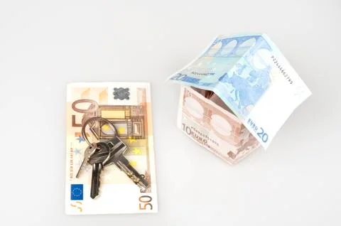 House made by banknotes Foto stock