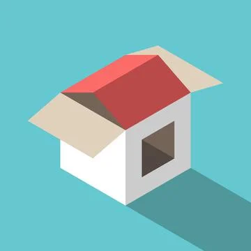 House made of box Stock Illustration