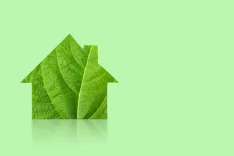 House is made of green leaf Stock Photos