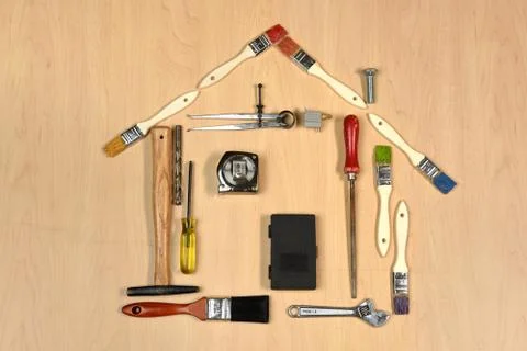 House MAde Out of Tools Stock Photos