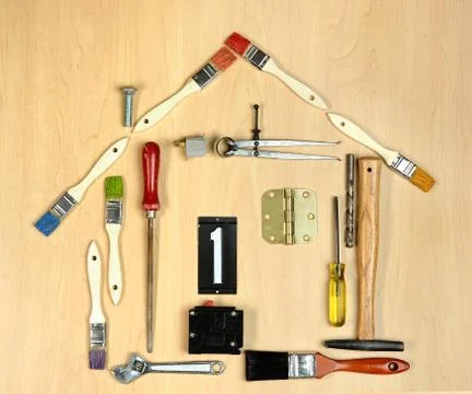 House made out of Tools Stock Photos