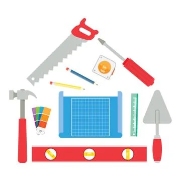 House made of tools Stock Illustration