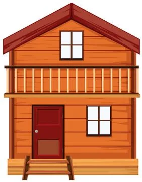House made of woods Illustrazione stock
