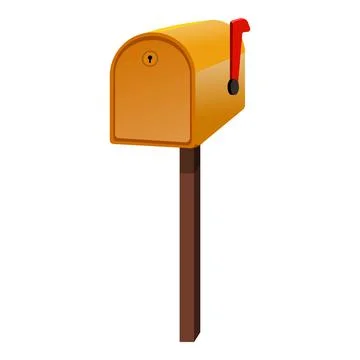 House mailbox icon cartoon vector. Mail man Illustration
