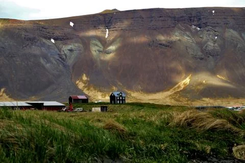 House in meadow Stock Photos