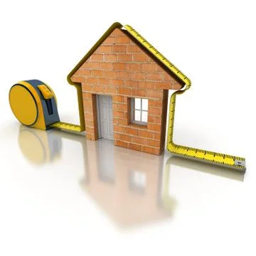 House measuring brick Stock Illustration