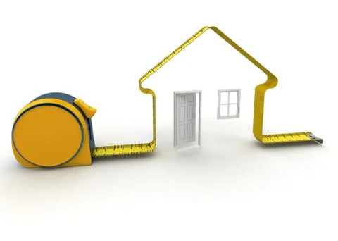 House measuring Stock Illustration