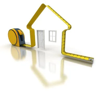 House measuring Illustrazione stock