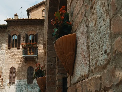 House in medieval town Stock Footage 73293000