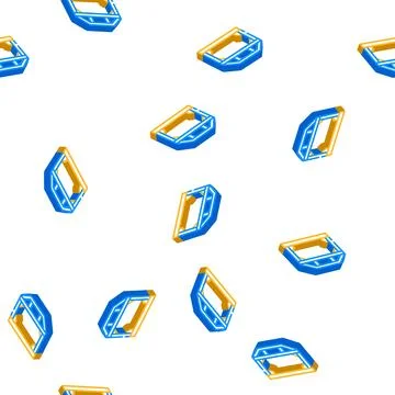House metallic frame construction isometric icon seamless pattern Stock Illustration
