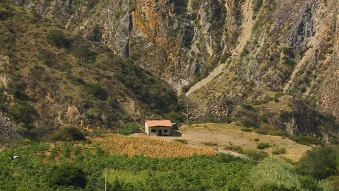 A house in the middle of a field Stock Footage 110367386