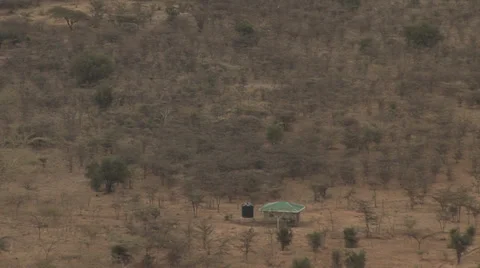 House in the middle of the plain Stock Footage 36449142