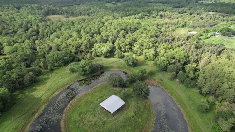 House with a Moat Stock Footage 211867847