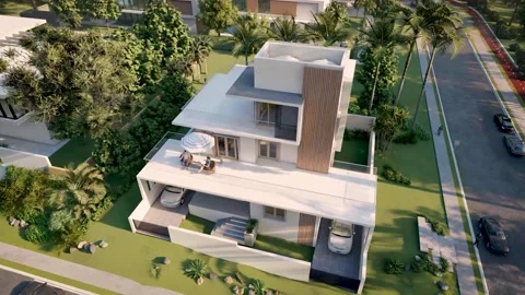 House Model 3d Stock Footage 148379327