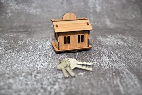 House model with keys. Stock Photos