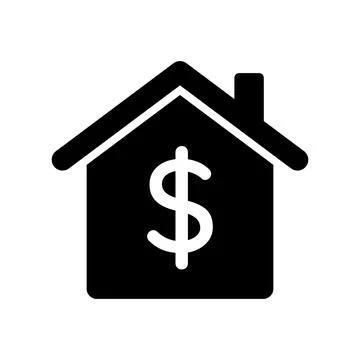 House money vector icon on white background Stock Illustration