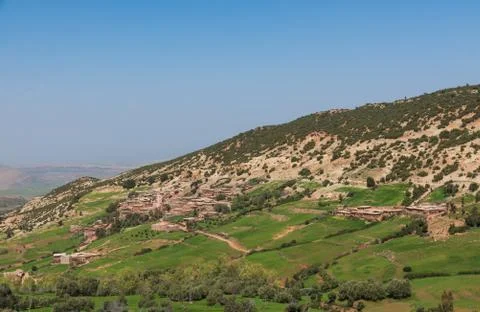 The house on the mountain in morocco Stock Photos