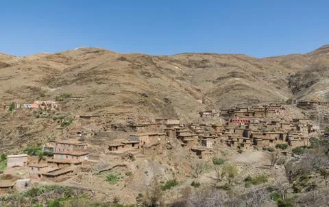 The house on the mountain in morocco Stock Photos