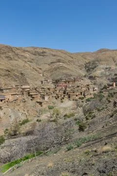 The house on the mountain in morocco Stock Photos