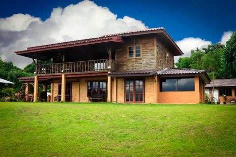 House in the mountain Stock Photos