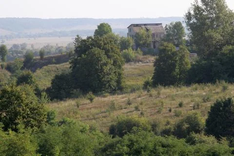 House on the mountain. Stock Photos