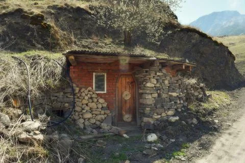 House in the mountain Stock Photos