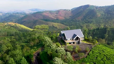 HOUSE ON THE MOUNTAINS Stock Footage 153293563